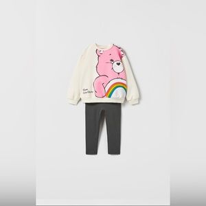 Zara  Care Bears © Two-piece set. Sweatshirt & Leggings Sz 12-18 months